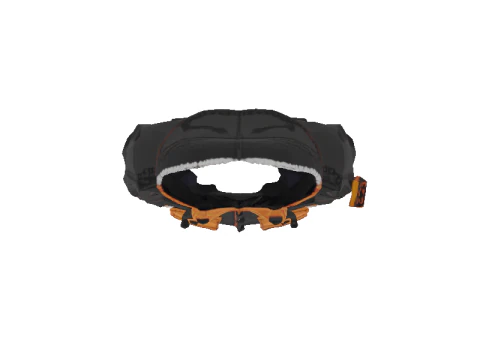 WINTER COAT black and orange 3D Model