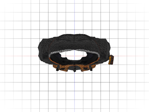 WINTER COAT black and orange 3Dモデル