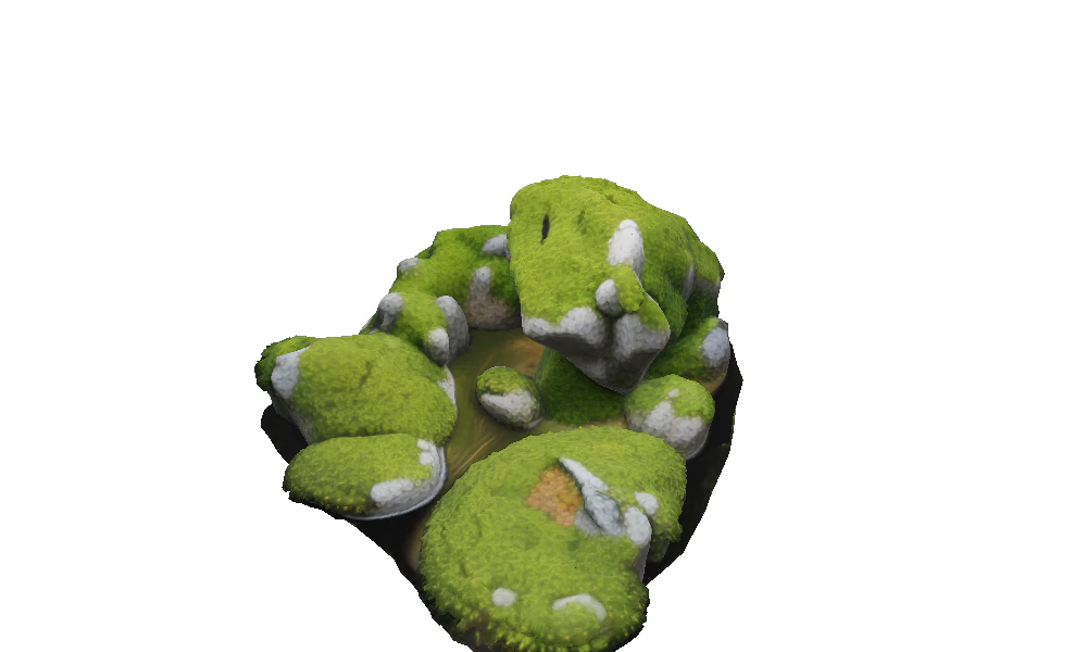 Emerald Stream Rocks 3D Model .c4d .max .obj .3ds .fbx .stl .blend 