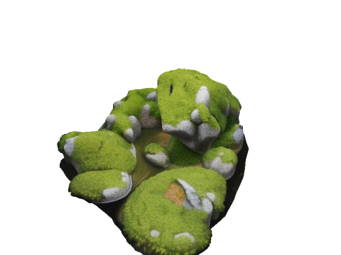 Emerald Stream Rocks Model 3D