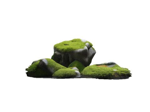 Emerald Stream Rocks 3D Model