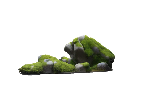 Emerald Stream Rocks 3D Model