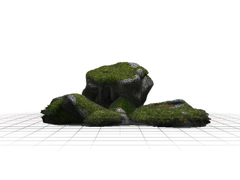 Emerald Stream Rocks 3D Model