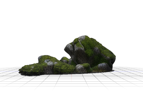 Emerald Stream Rocks Modèle 3D