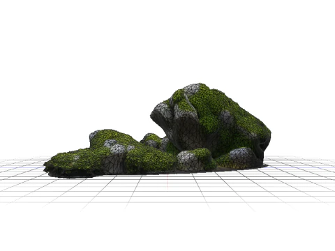Emerald Stream Rocks 3D Model