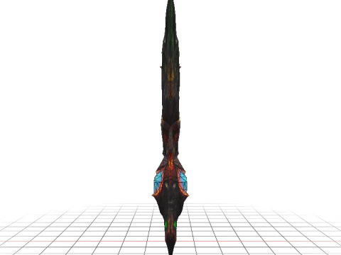 Arcane Dragon Staff 3D Model