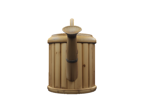 Gothic Bamboo Watering Can 3D 모델