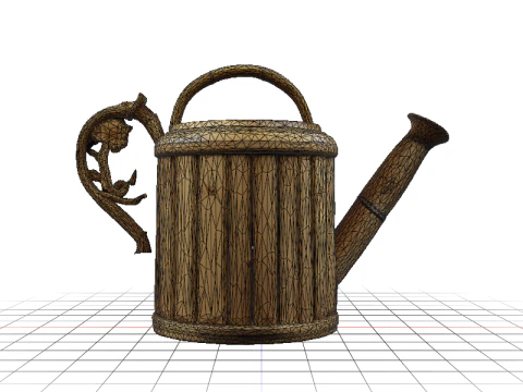 Gothic Bamboo Watering Can 3D Model