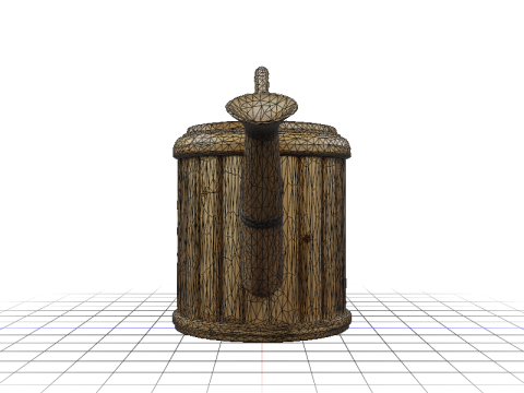 Gothic Bamboo Watering Can 3D 모델