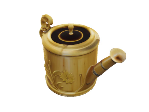 Bamboo Bliss Watering Can 3D Model