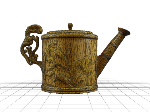 Bamboo Bliss Watering Can 3D Model