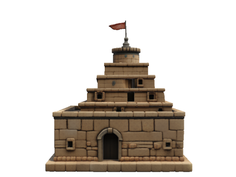 Brick Ziggurat 3D 모델