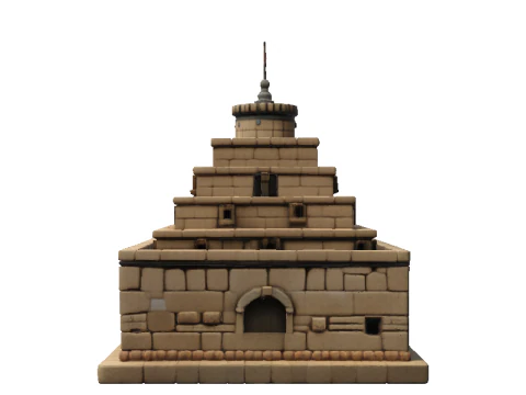 Brick Ziggurat 3D Model