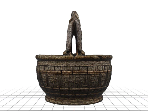 Codex Bronze Basket 3D Model