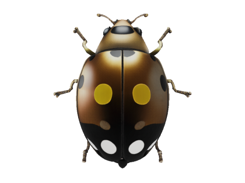 Bronze Ladybug Sculpture 3D Модель