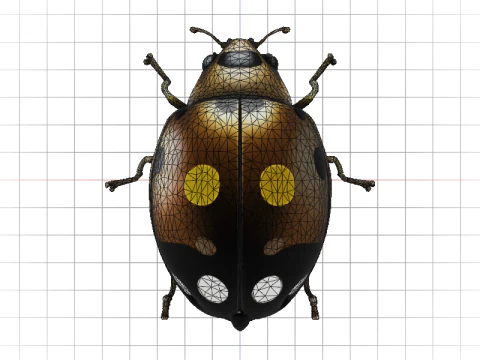 Bronze Ladybug Sculpture 3D Model