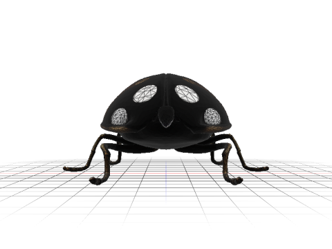 Bronze Ladybug Sculpture 3D Модель