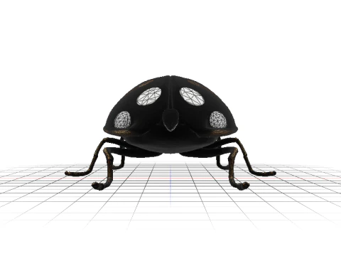 Bronze Ladybug Sculpture 3D Model