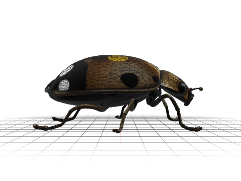 Bronze Ladybug Sculpture 3D Модель