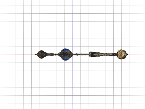 Codex Bronze Royal Scepter Modelo 3D
