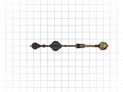 Codex Bronze Royal Scepter 3D Model