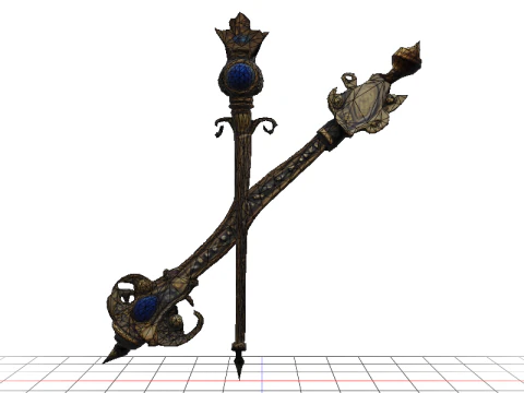 Codex Bronze Royal Scepter 3D Model