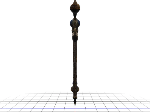 Codex Bronze Royal Scepter 3D Model