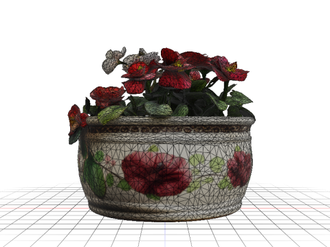 Blooming Geranium Ceramic Planter 3D Модель