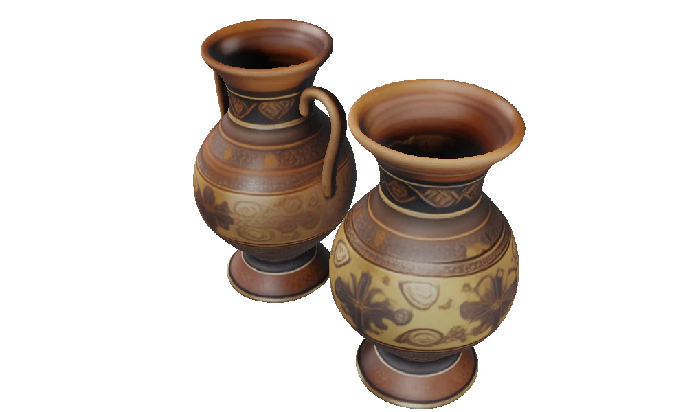 OPEN amphorae 3D Model .c4d .max .obj .3ds .fbx .stl .blend 