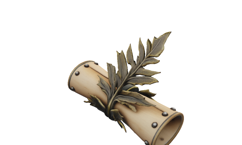 Fernleaf Horror Scroll Holder 3D Model .c4d .max .obj .3ds .fbx .stl .blend 