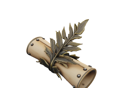 Fernleaf Horror Scroll Holder 3D Model