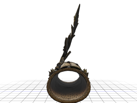 Fernleaf Horror Scroll Holder 3D Model