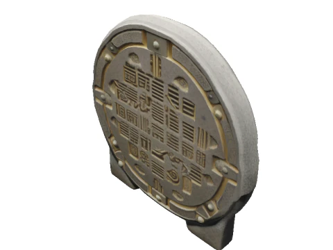 Babilońska łamigł&oacute;wka z kamienia młyńskiego Model 3D