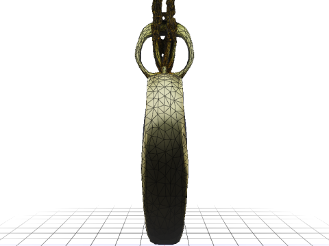 Lapis Lazuli Heart Pendant 3D Model