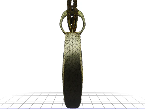 Lapis Lazuli Heart Pendant 3D Model