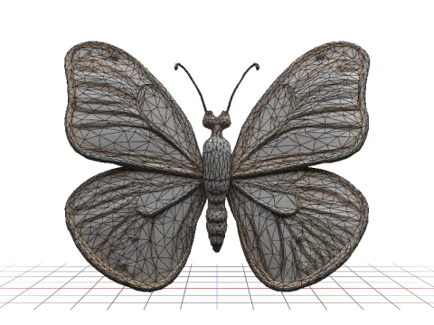 Gothic Butterfly sculpture 3D Model