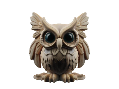 Codex Limestone Owl Puzzle 3D Model