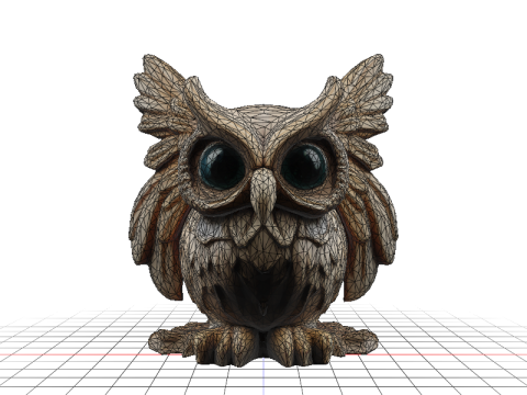 Codex Limestone Owl Puzzle 3D Model