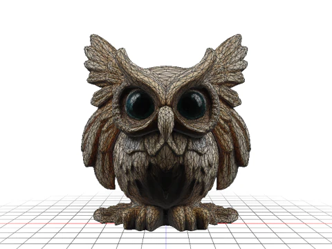Codex Limestone Owl Puzzle 3D Model