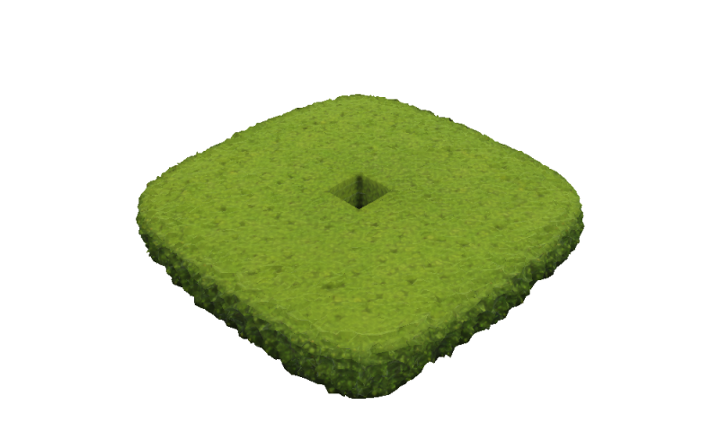 Green Bush Hedge 3D 모델 .c4d .max .obj .3ds .fbx .stl .blend 