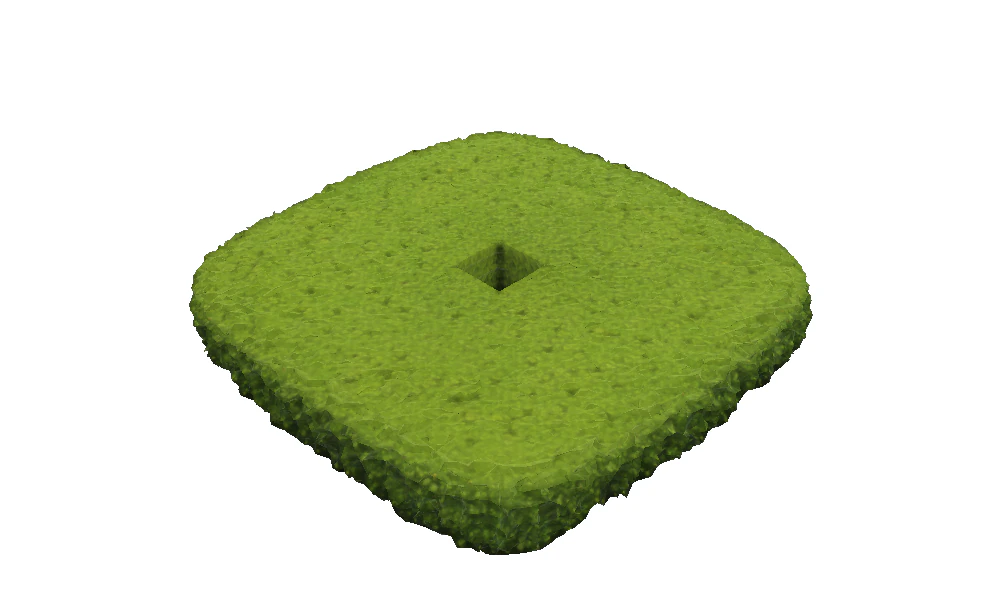 Green Bush Hedge 3D Model .c4d .max .obj .3ds .fbx .stl .blend