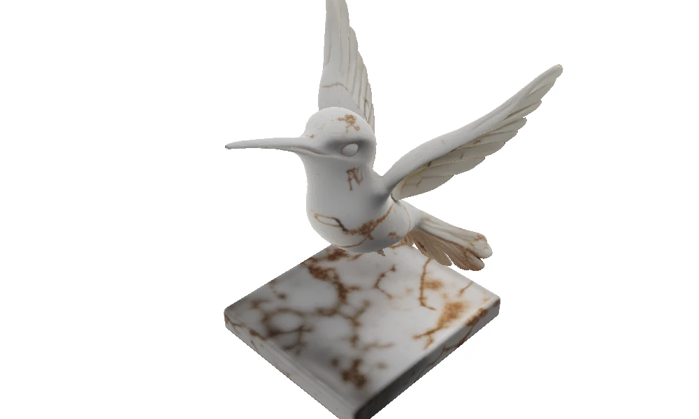 Codex Marble Hummingbird 3D Model .c4d .max .obj .3ds .fbx .stl .blend 