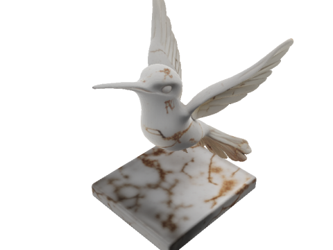 Codex Marble Hummingbird 3D Model