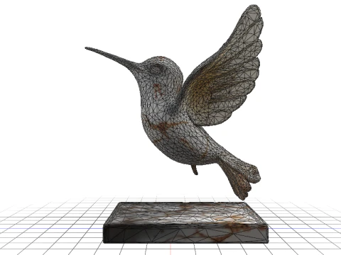 Codex Marble Hummingbird 3D Model