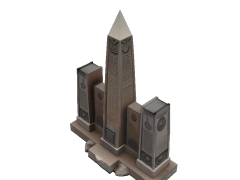 Vijfvoudige Oblisk 3D Model