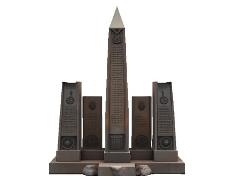Quintuple Oblisk 3D Модель