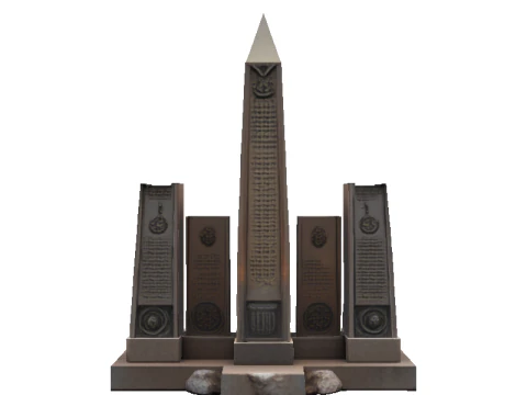 Quintuple Oblisk 3D Model