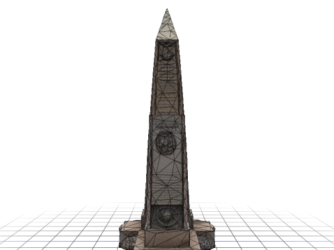 Quintuple Oblisk 3D Модель