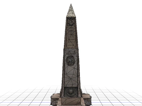 Quintuple Oblisk 3D Model