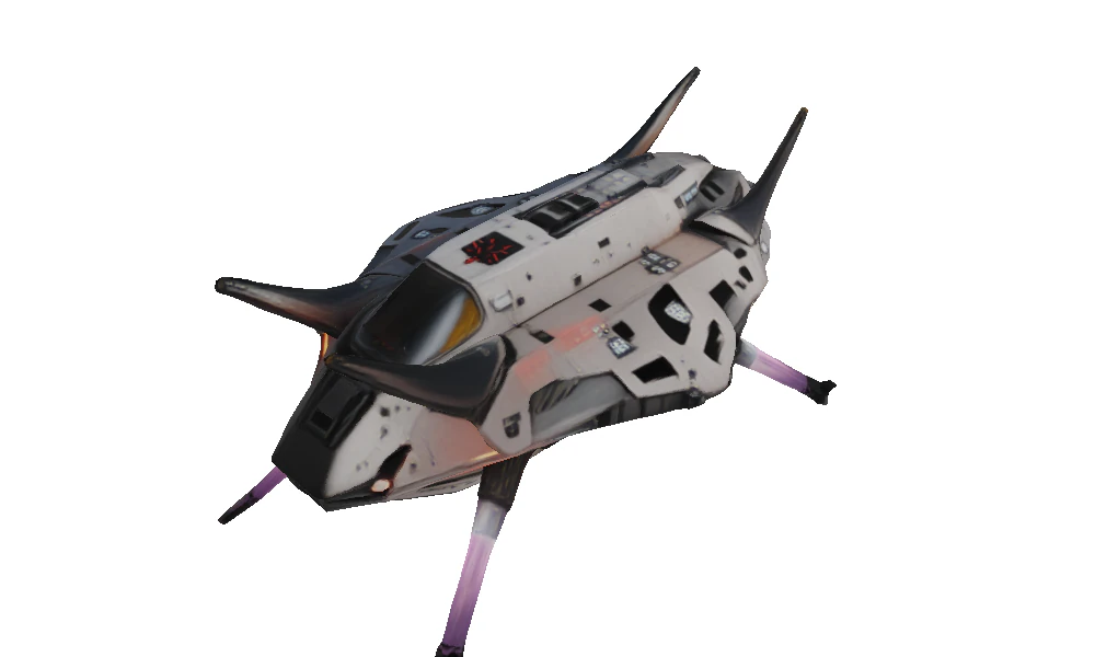 Futuristic ship small size 3D Model .c4d .max .obj .3ds .fbx .stl .blend